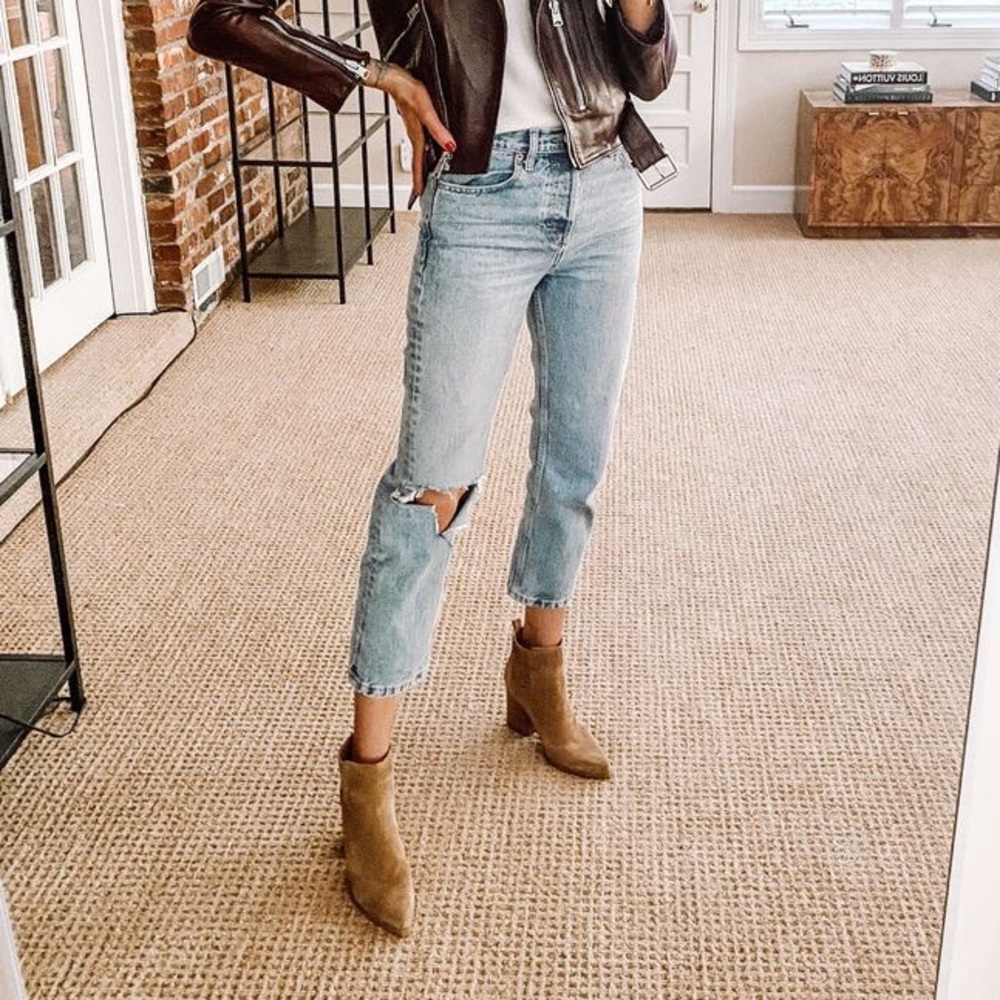 Steve Madden suede leather booties